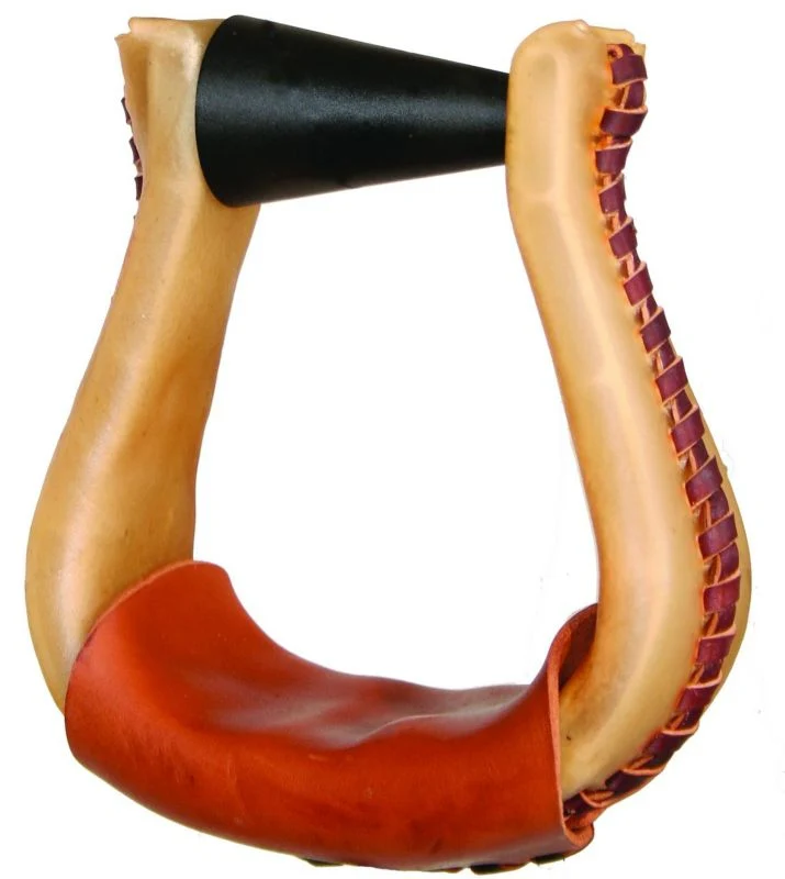 Circle Y Ebs Flint Rawhide Laced Stirrup 3 Brn - Image 3