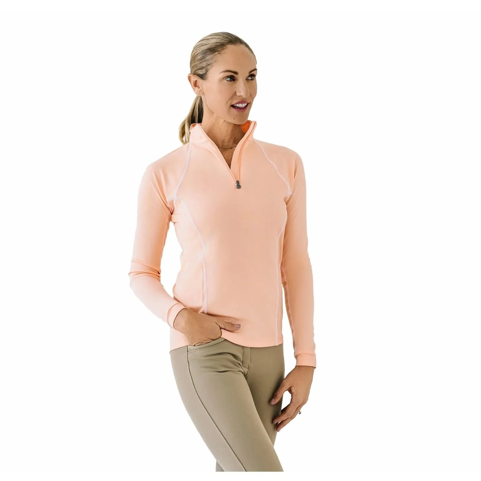 Ovation Ladies 1/4 Zip LS Sunshirt - Image 3